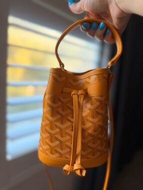 Goyard Mini Bucket Bag in Yellow Goyardine - brand new with tags